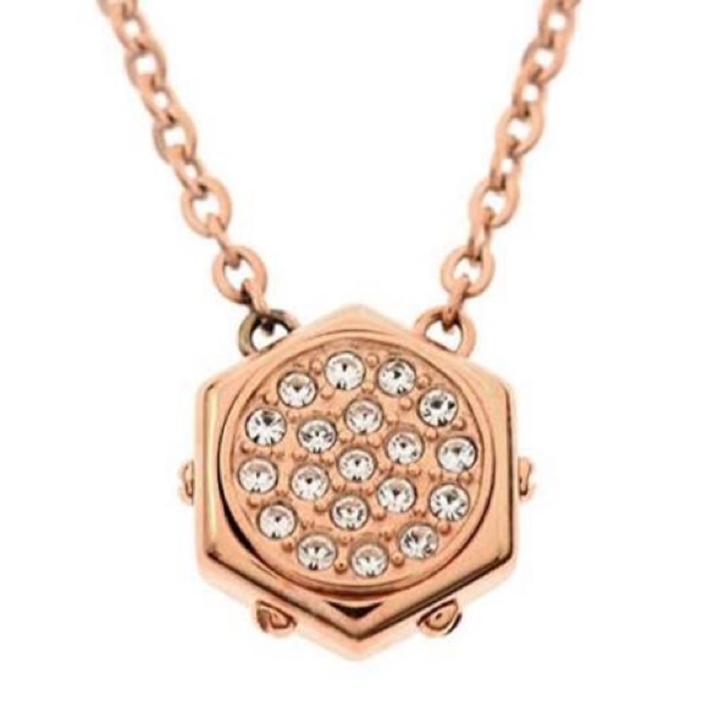 Swarovski Bolt Rose Gold Pendant Necklace